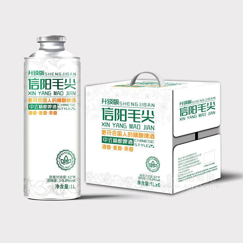 信陽(yáng)毛尖中式精釀啤酒12°P箱裝招商1L×6