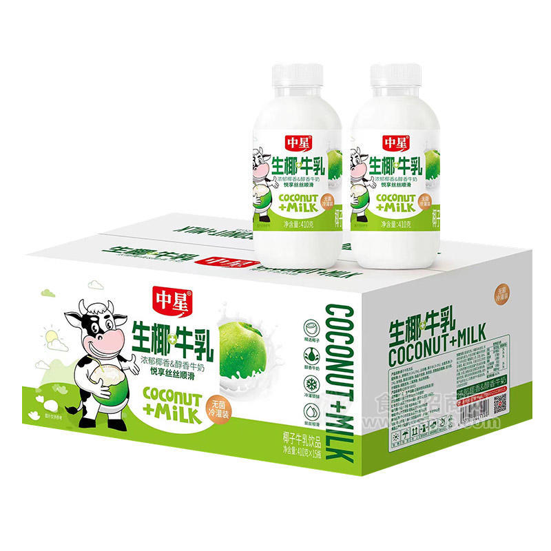 中星生椰牛乳椰子牛乳飲品箱裝招商410g×15瓶