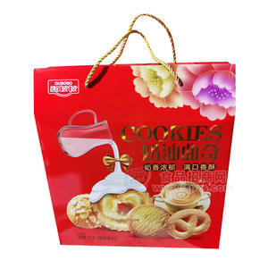 趣啵啵奶油曲奇酥性饼干礼盒装招商608g