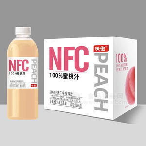 味傲NFC100%蜜桃汁飲料箱裝招商1L×6瓶