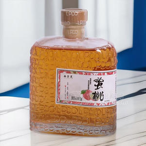 西子笑白蘭地蜜桃酒8%vol花果酒瓶裝招商330ml