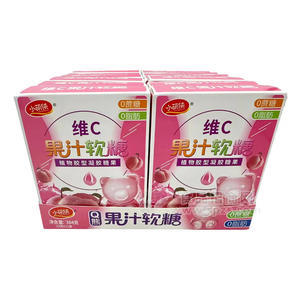 小萌侠益生菌果汁软糖水蜜桃味植物胶凝胶糖果盒装招商384g