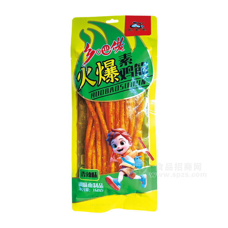 乡吧佬香辣味火爆素鸡筋休闲零食袋装招商160g