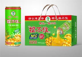 椰風(fēng)擋不住NFC原果汁芒果菠蘿黃桃復(fù)合果汁飲料箱裝招商120