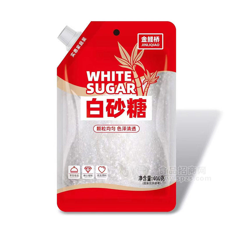 金鲤桥白砂糖实惠家庭装招商400g
