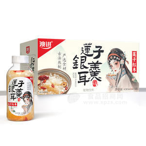 澳進(jìn)蓮子銀耳羹蓮子紅棗植物飲料箱裝招商430ml×15瓶