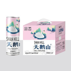 天鹅山12°P原浆白啤酒4.5%vol箱装招商1L×6罐