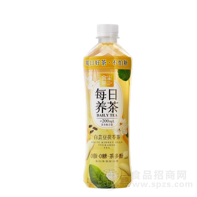金尘茶每日养茶白芸豆茯苓茶500ml复合茶饮料