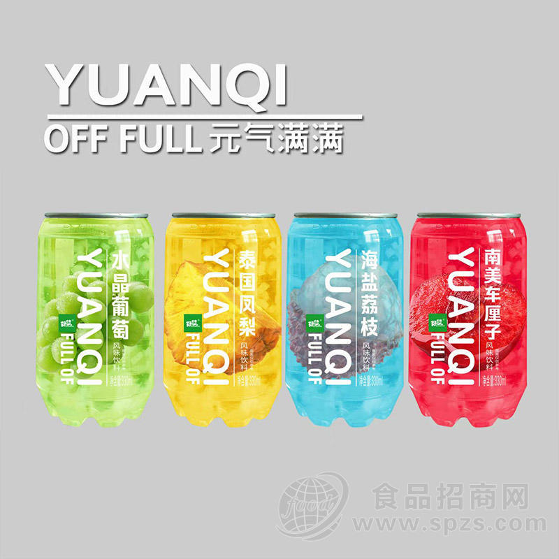 好梦元气满满系列拉环塑料瓶饮料塑料罐风味饮料招商330ml