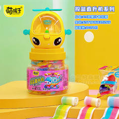 萌孩子投篮直升机果汁卷软糖混合口味糖果盒装招商49g