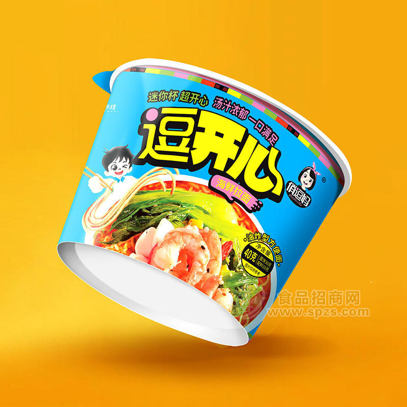俏逗妈海鲜拉面迷你杯方便速食桶装招商40g