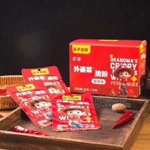豆子昂杨外婆菜脆粉香辣味休闲零食袋装招商36g×20包