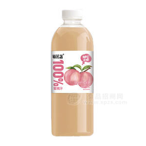 毓茗盞NFC冷榨100%蜜桃汁果汁飲料瓶裝招商1L