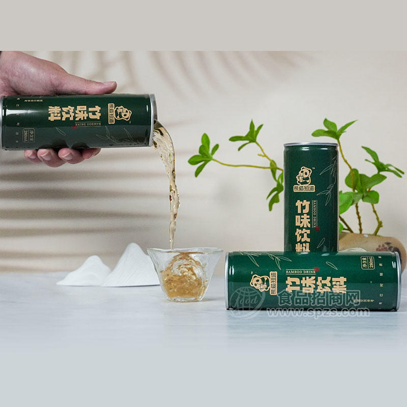 熊猫知道竹味饮料瓶装招商280ml 