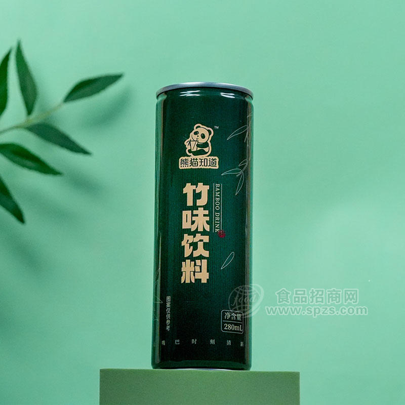 熊猫知道竹味饮料植物饮料瓶装招商280ml 