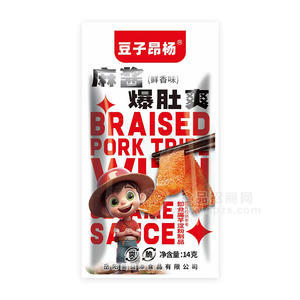 豆子昂揚麻醬爆肚爽鮮香味即食魔芋淀粉制品袋裝招商14g