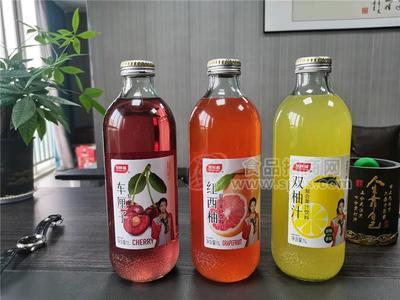 双鲜福玻璃瓶红西柚汁