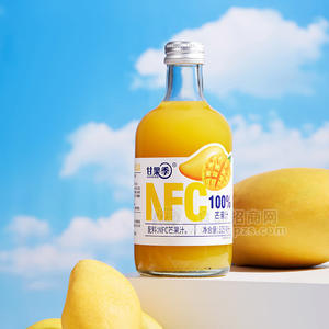 甘果季NFC100%芒果汁果汁饮料瓶装招商325ml