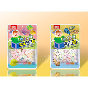 金鲤桥积木糖口哨糖压片糖果系列休闲零食袋装招商130g