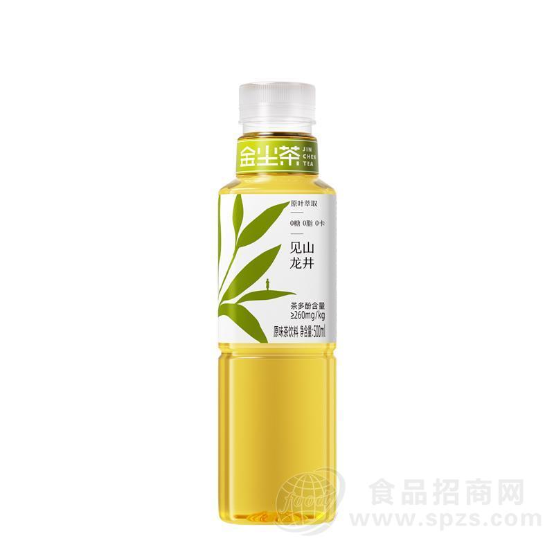 金尘茶原叶萃取见山龙井无糖茶饮料500ml