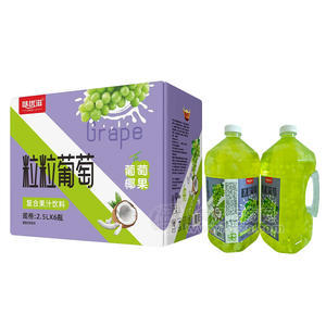 味優(yōu)滋粒粒葡萄葡萄椰果復(fù)合果汁飲料箱裝招商2.5L×6瓶