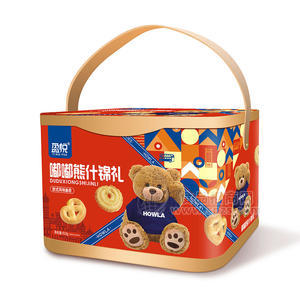 盈悦嘟嘟熊什锦礼欧式风味曲奇饼干铁盒装招商918g