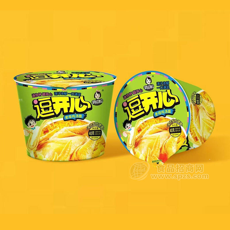 俏逗妈老母鸡汤面油炸型方便面迷你杯方便速食桶装招商40g