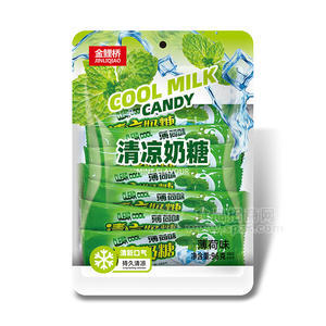 金鲤桥薄荷味清凉奶糖休闲零食糖果袋装招商96g