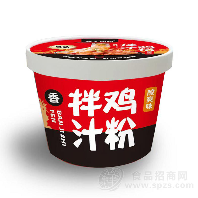 豆子昂杨酸爽味拌鸡汁粉方便速食盒装招商