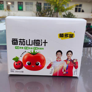 植多星番茄山楂汁复合果汁饮料箱装招商100ml×8袋
