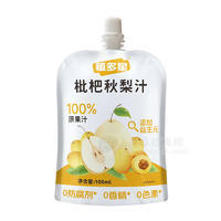 植多星枇杷秋梨汁100%原果汁果汁飲料袋裝招商100ml