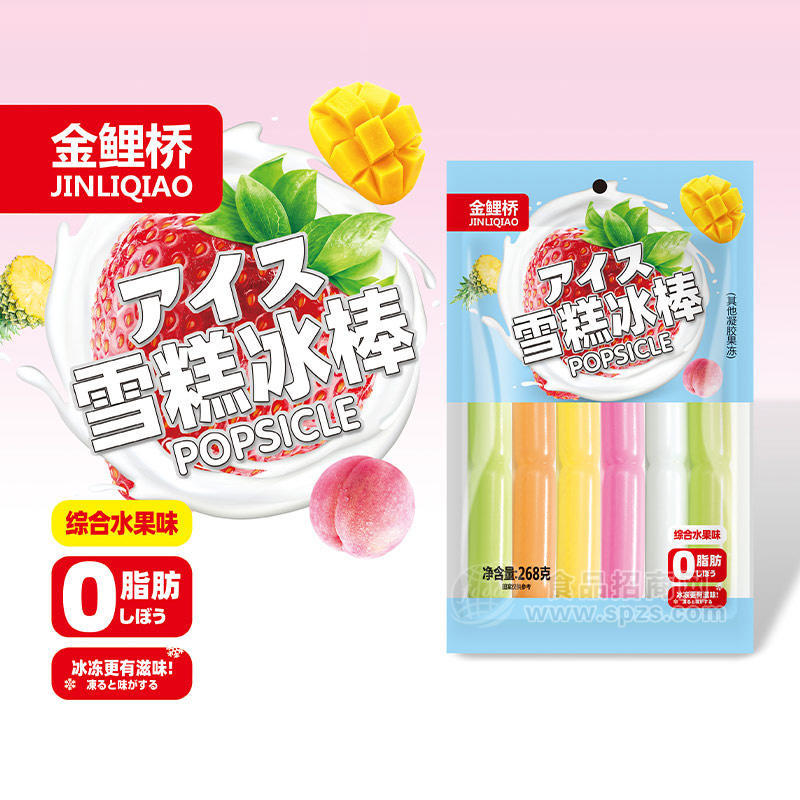 金鲤桥雪糕冰棒综合水果味268g
