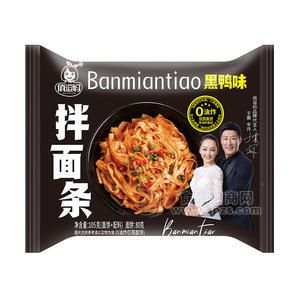 俏逗妈黑鸭味拌面条0油炸方便速食袋装招商105g
