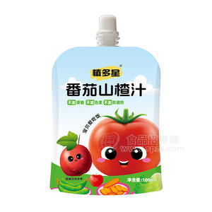 植多星番茄山楂汁復(fù)合果汁飲料袋裝招商100ml