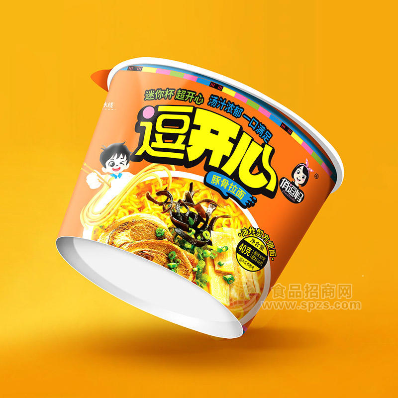 俏逗妈豚骨拉面迷你杯方便速食桶装招商40g