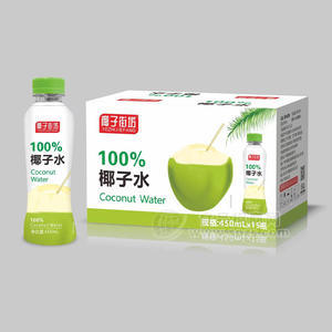 椰子街坊100%椰子水果汁飲料箱裝招商450ml×15瓶