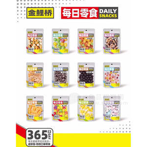 金鲤桥每日零食系列365天口袋零食糖果迷你袋装招商
