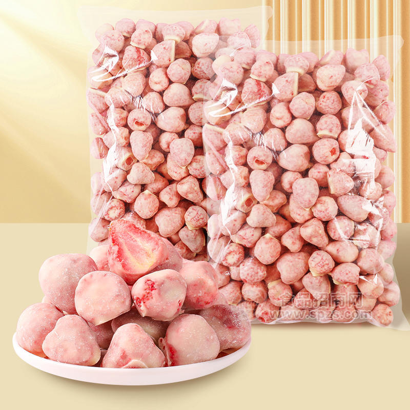 苗蔬蔬草莓巧克力味涂層網(wǎng)紅休閑即食零食批發(fā)OEM貼牌外貿出口
