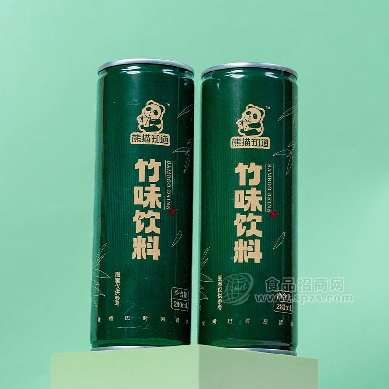 熊猫知道植物饮料竹味饮料瓶装招商280ml