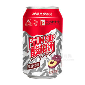 冰峰中式飲品酸梅湯風味飲料罐裝招商310ml