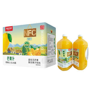 味優(yōu)滋N(yùn)FC100%芒果汁復(fù)合果汁飲料箱裝招商2.5L×6瓶