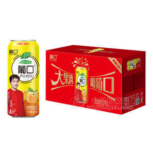 葡口大果粒飲料果汁飲料黃桃味490ml高端禮盒裝