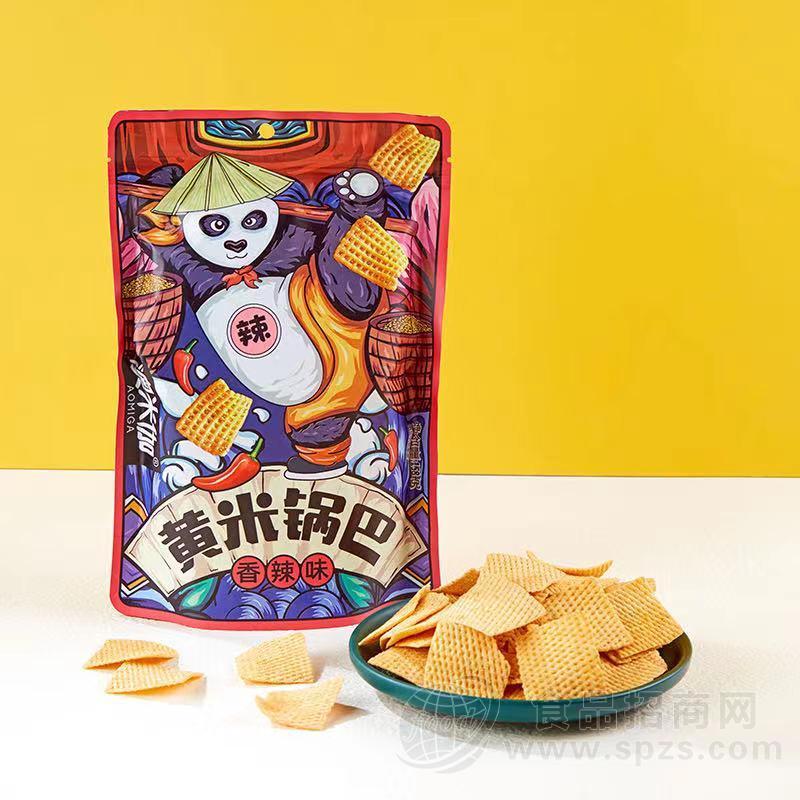澳米伽膨化食品香辣味黄米锅巴158g
