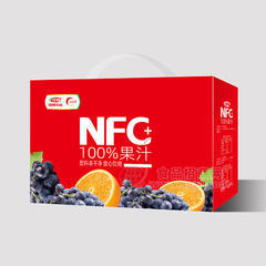 浩明NFC+100%果汁混合装橙汁葡萄汁果汁饮料礼盒装招商
