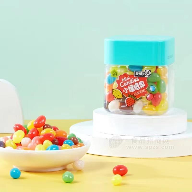 澳米伽小罐糖果七彩軟糖休閑零食