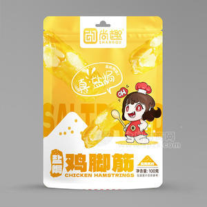 尚趣鹽焗雞腳筋鹽焗系列休閑零食袋裝招商100g
