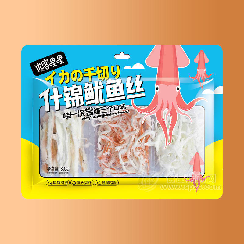 什錦魷魚絲休閑食品魚干魚絲80g