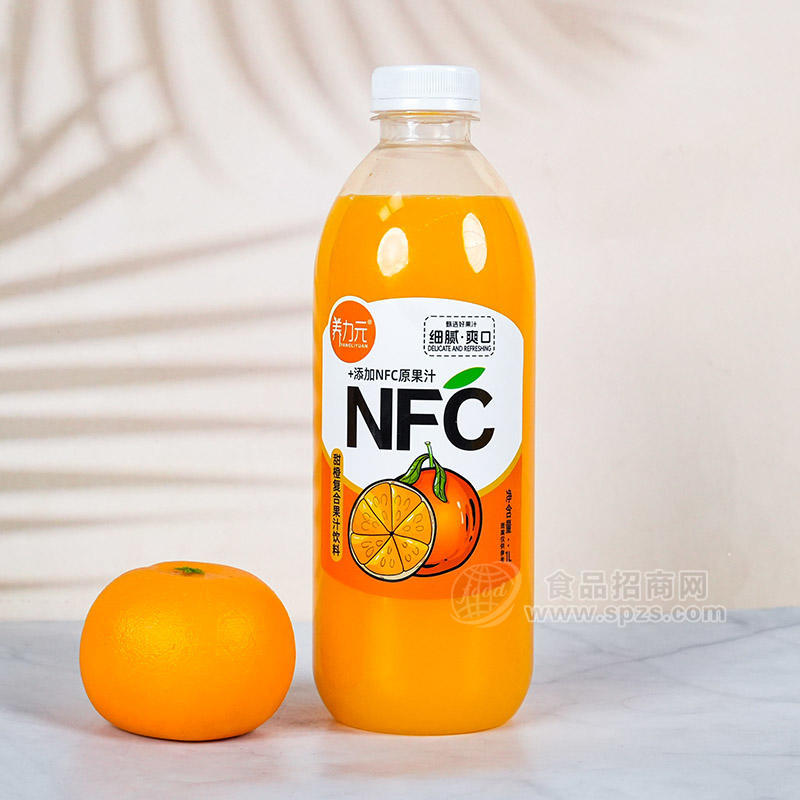 养力元NFC甜橙复合果汁饮料瓶装招商1L