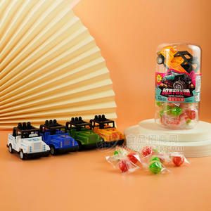 澳米伽越野联盟爆浆泡泡糖食玩桶装招商90g