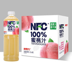 魔方果100%蜜桃汁 果汁飲料箱裝招商1.25L×6瓶